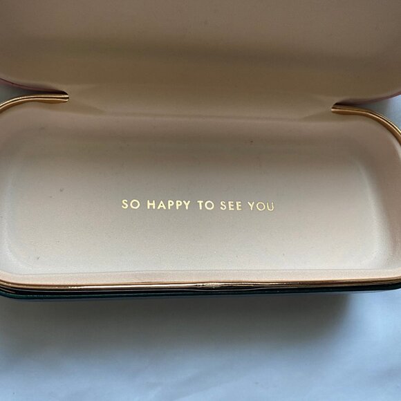 Genuine Authentic Kate Spade Hard Clamshell Eyeglasses Case - Pink Green, Women - Picture 3 of 6